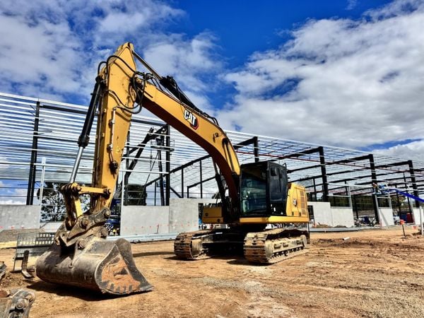 a yellow excavator